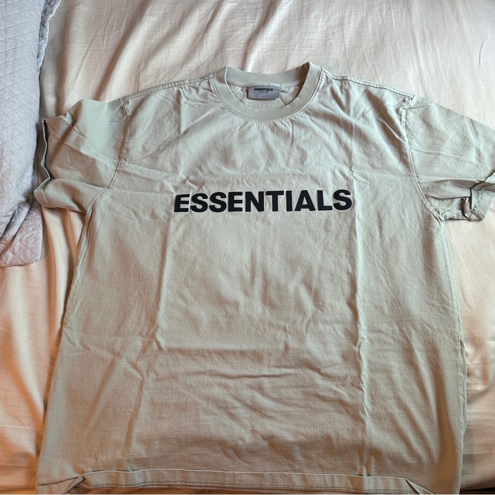 Essentials Beige Men's Short Sleeve Tee